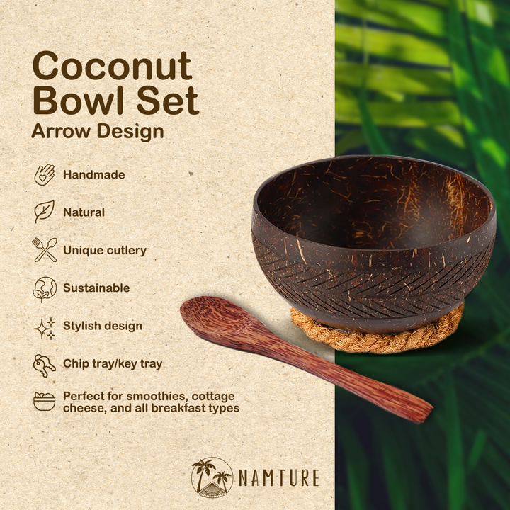Kokosnoot Kom Set - Medium - Arrow - NAMTURE