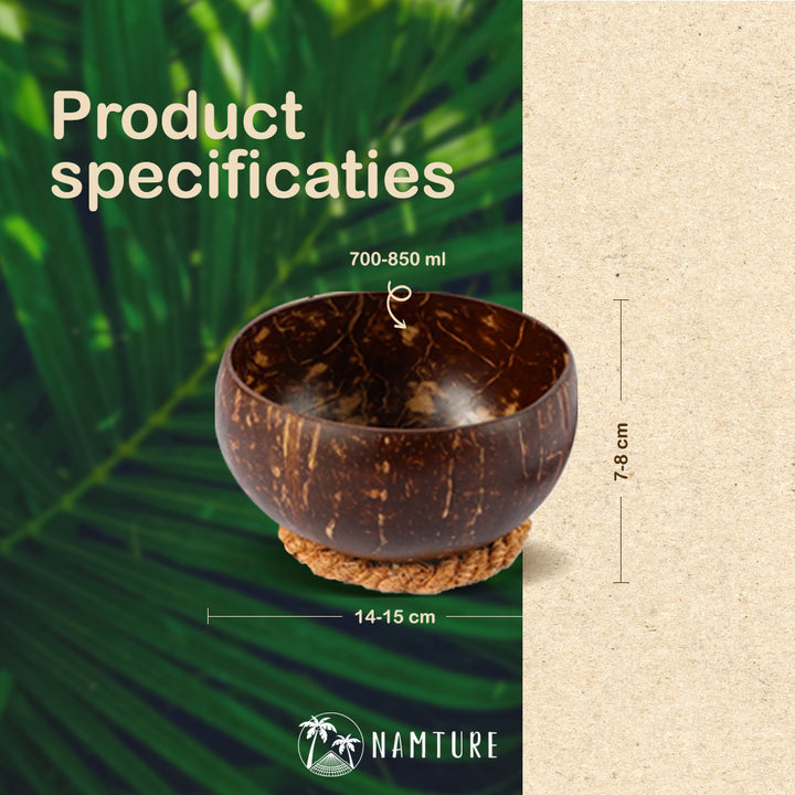 Kokosnoot Kom Set - Jumbo - Polished - NAMTURE